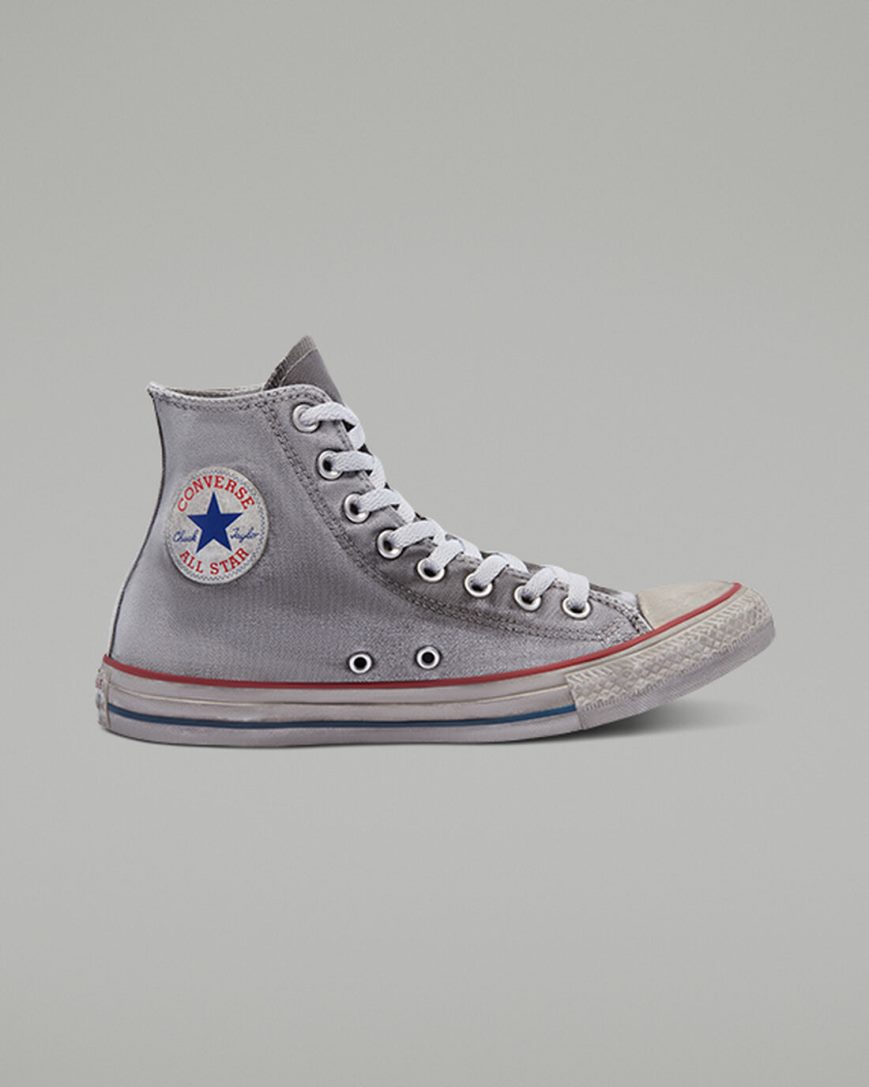 Tenisky Vysoke Converse Chuck Taylor All Star Platene Smoke Panske Siva Biele | SK 5GZ11U9